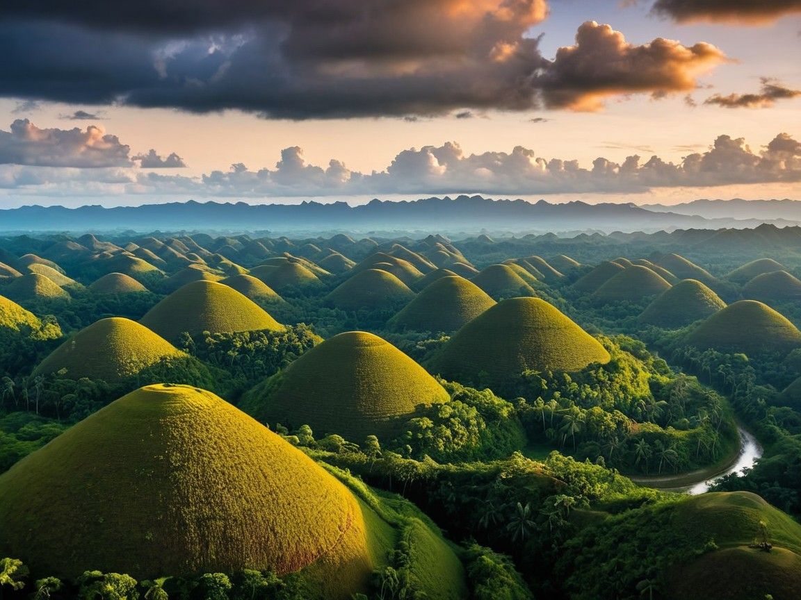 Chocolate Hills, Philippines - Natural wonder with over 1,200 cone-shaped hills